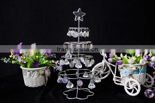 artificial clear Acrylic colorful diamond bead display table decorations
