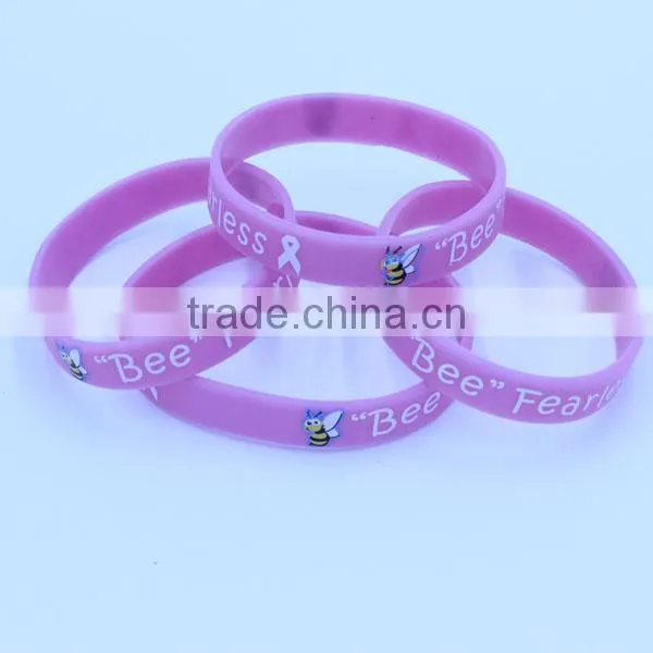 eco-friendly inkfilled raise money silicone band