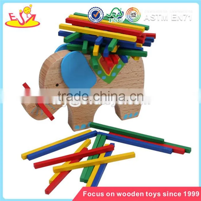 Wholesale lovely wooden stacking blocks game toy top sale wooden stacking blocks game W13D047