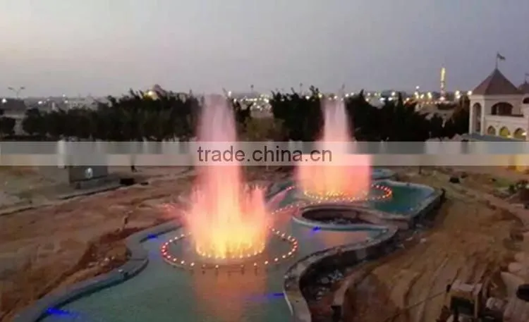 stainless steel outdoor colorful running music water speaker fountain