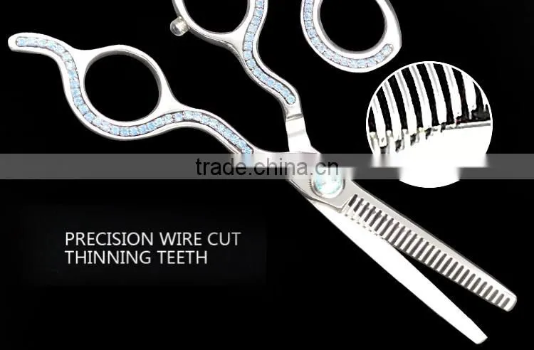 QJ-HS104 Customized Japanese Steel Slim Blade Hair Scissors Set For Professional Hair Cutting Scissors