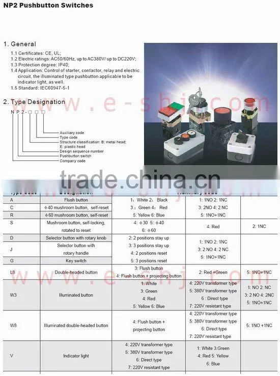 LED push button, LED pushbutton