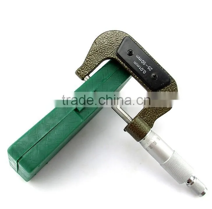 25mm to 50mm ratchet micrometer, good packing student tools micrometer