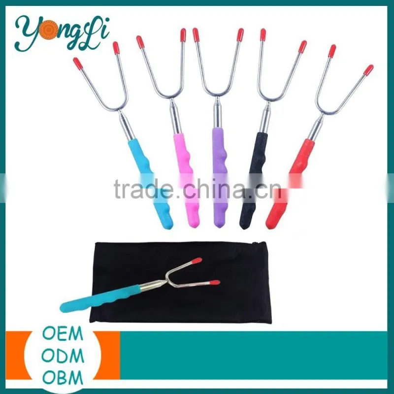 Great for Campfires & Outdoor Cooking Telescopic Barbecue Forks