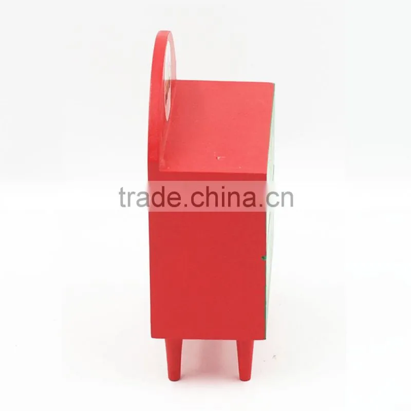 2017 4x2x5.5" chritsmas red/green funny wooden children toys mini dresser