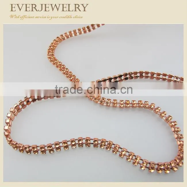 mix color DIY rhinestone cup chain trimming