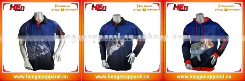HongEn Apparel Sublimated bass fishing t shirts pro fishing shirt long-sleeve fishing shirts