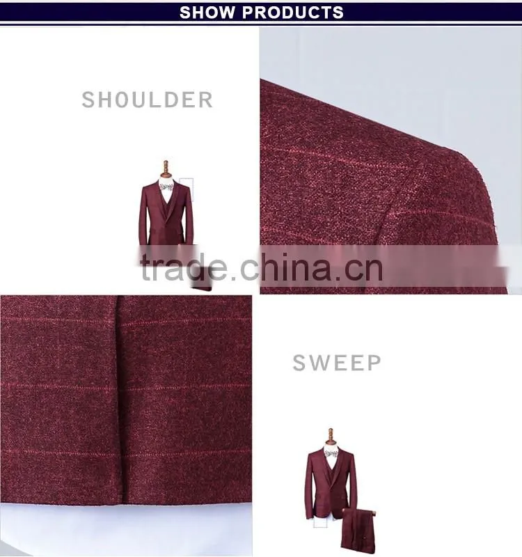 2017 hot sale latest pant coat picture men suit made in china