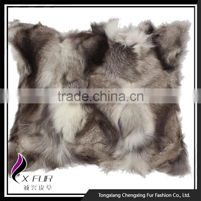 CX-D-101C Wholesale Decorative Fox Fur Pillow Case Cover