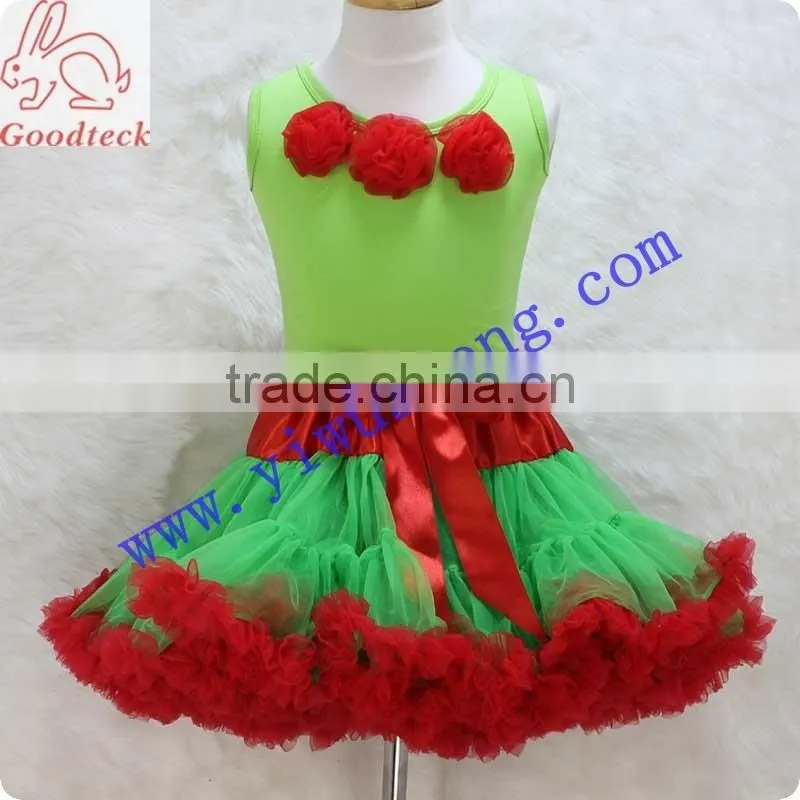 wholesale christmas baby girls clothing set , Christmas pettiskirt set