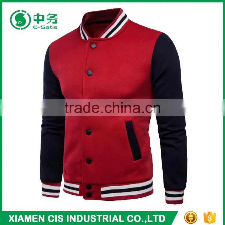 New Pattern Custom Logo Sailor Collar Couple Unisex Cotton Fleece Varsity Jacket