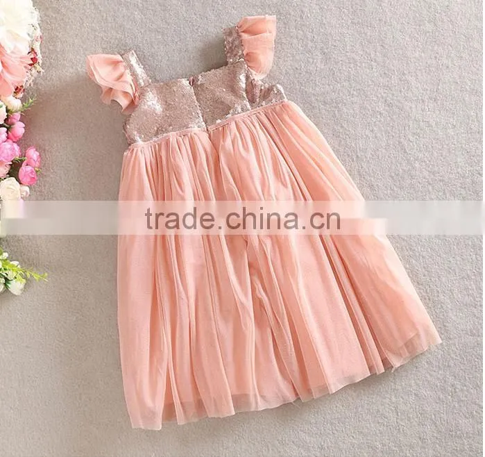 Girl persnickety remake well dressed wolves red sequin dress with chiffon ruffle girl sequin dress