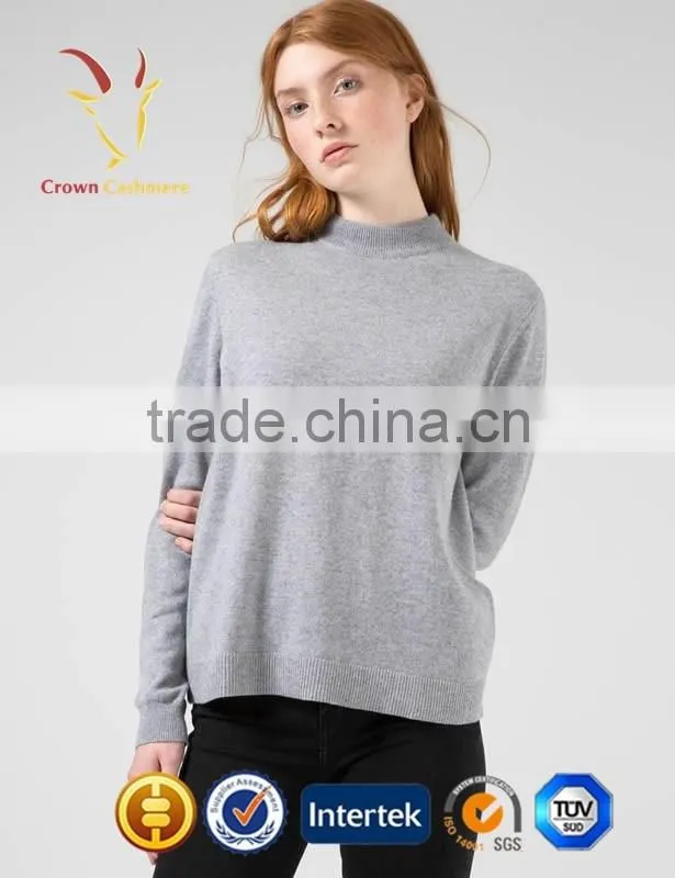 100 Cashmere Grey Women Winter Pure Custom Design Sweater