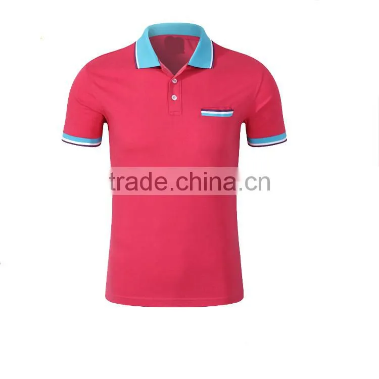 Custom T Shirts For Men With Collar Short Sleeve Dry Fit Polo Shirts 100% Cotton