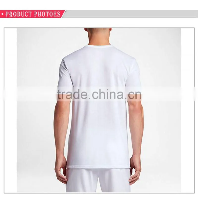 2017 New design dry polyester cotton short sleeves tennis t-shirt mens sport t shirt