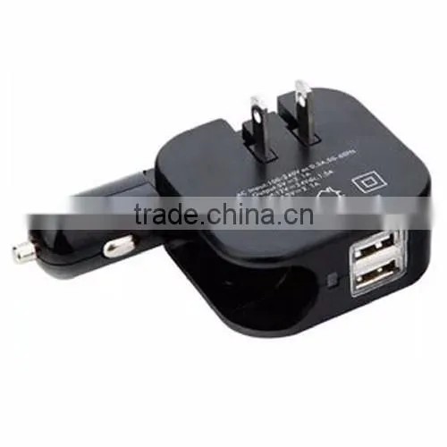 Double USB Charger Traveling Creative Car Wall Filled With Smart Phone Charger