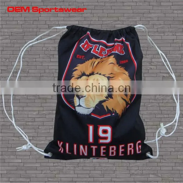 Red top fashion custom girls drawstring backpack