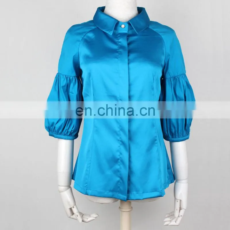 OEM high quality new style slim fit fashion ladies long shirts