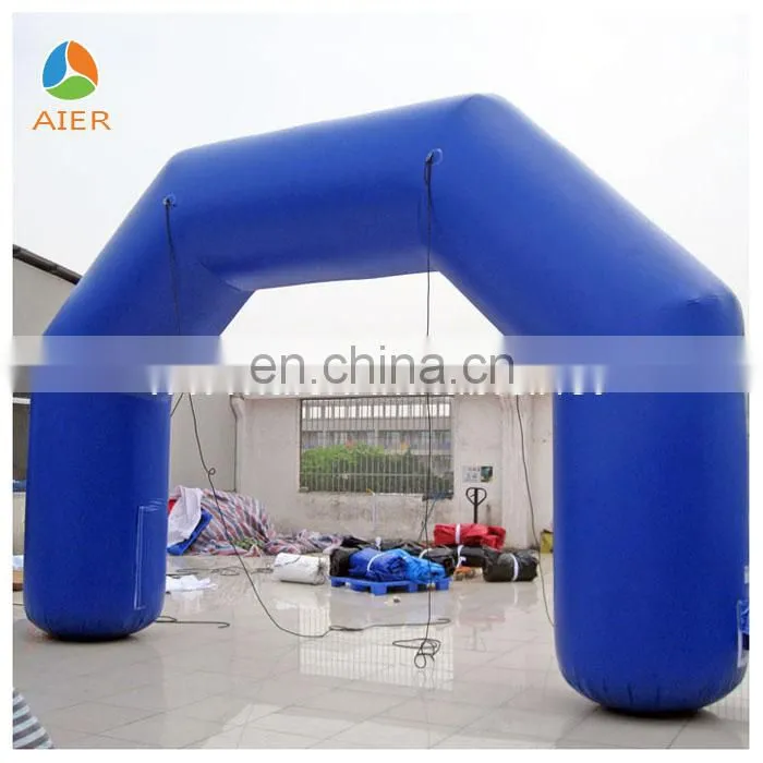 Coustom make bule inflatable finish line arch