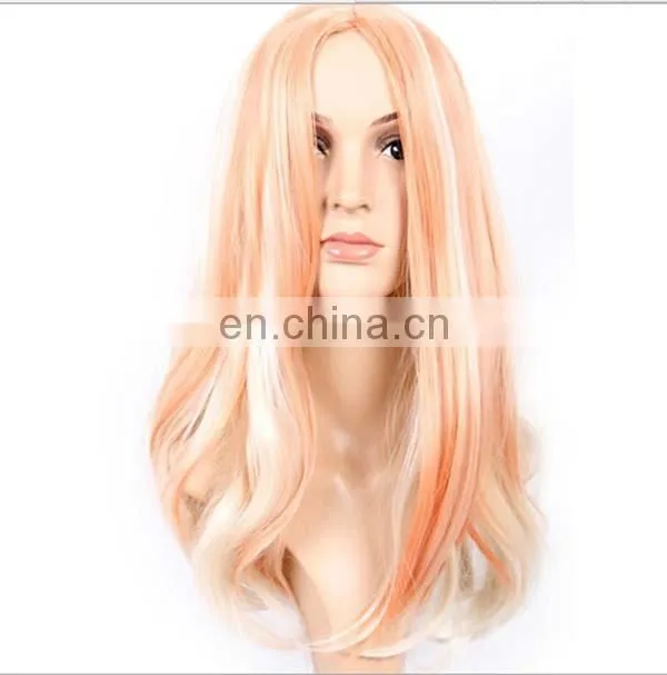 Girls share in the white dyed micro volume wigs