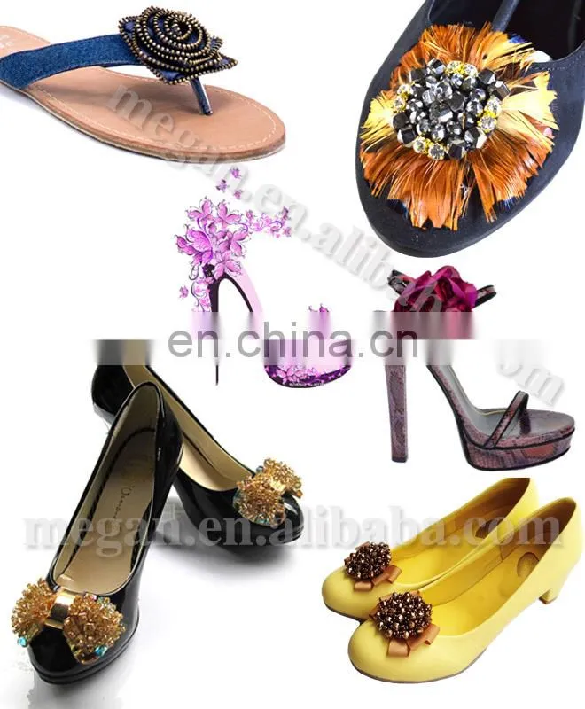 2014 New Fashion Designer Blue Flowers High Heel Shoes