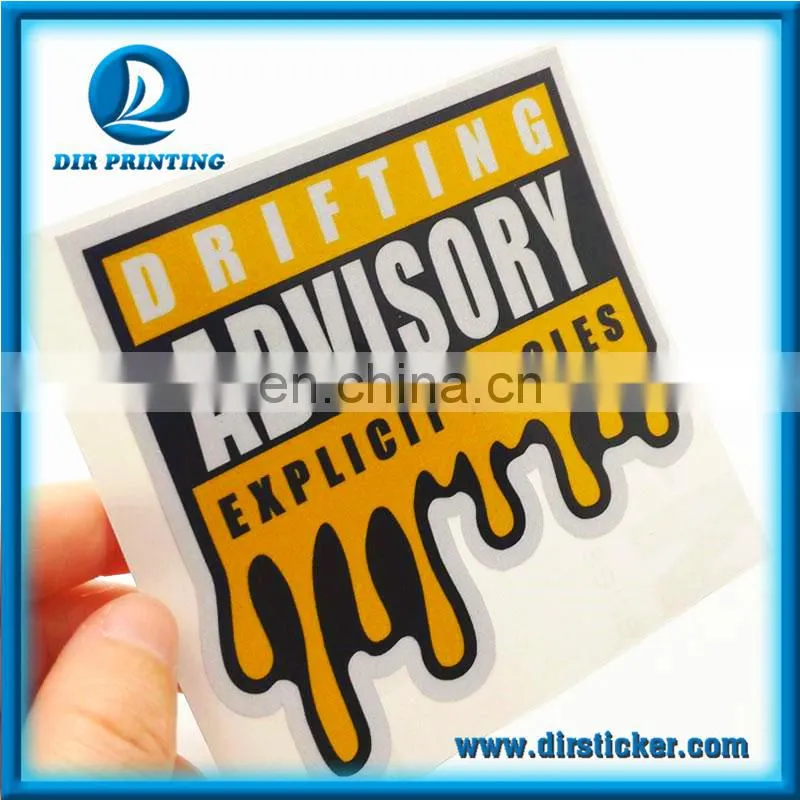 Custom Cheap Car 3M Reflective Vinyl Decal Pvc Bumper Sticker