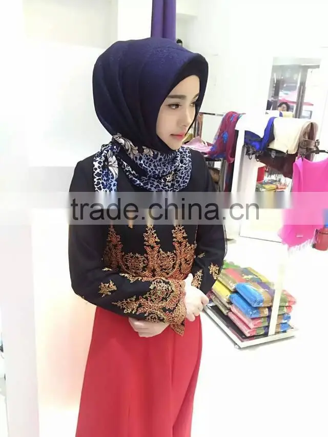 New 2015 110*110cm French cotton square islamic scarf