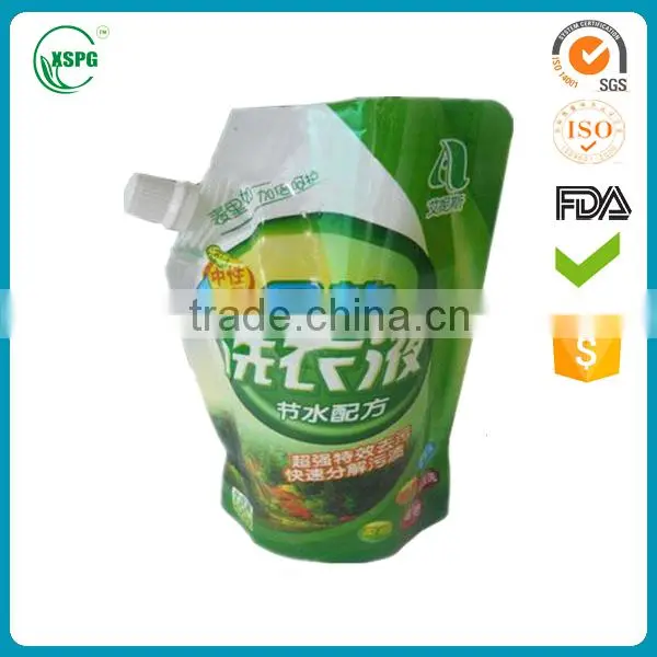 Stand up special shaped water liquid spout pouch bag