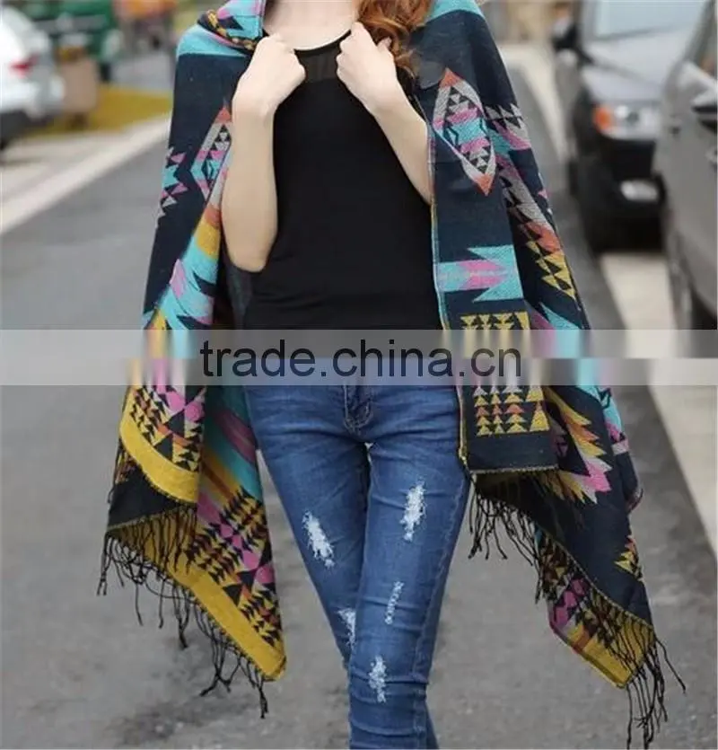 2016 ladies women Fashion hooded Blanket scarf shawl