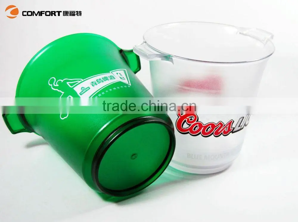 SGS Johnnie Walker round Ice Bucket Plastic Material plastic ice buckets for party