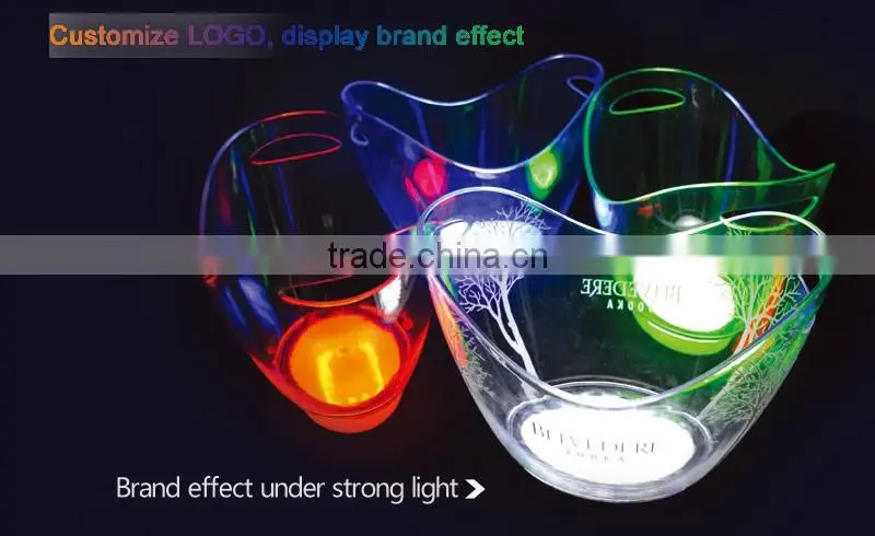led lighting belvedere vodka bottle ice bucket factory price