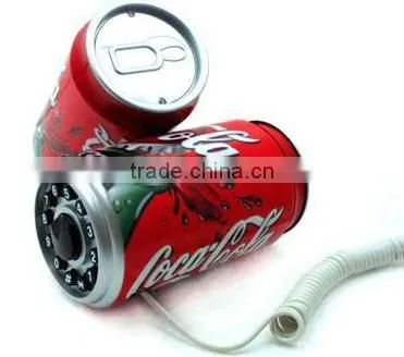 funny can shaped cartoon home telephone for gifts