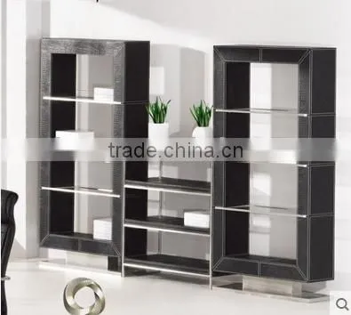 HL Series fashionable metal frame leather covered cabinet