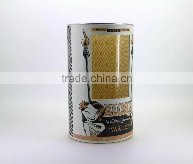Fashion Paper Tube with PVC show window for gifts packaging