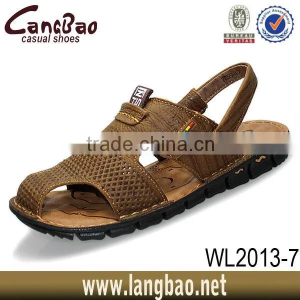 rubber outsole men sandal anti slipper durable leather sandal