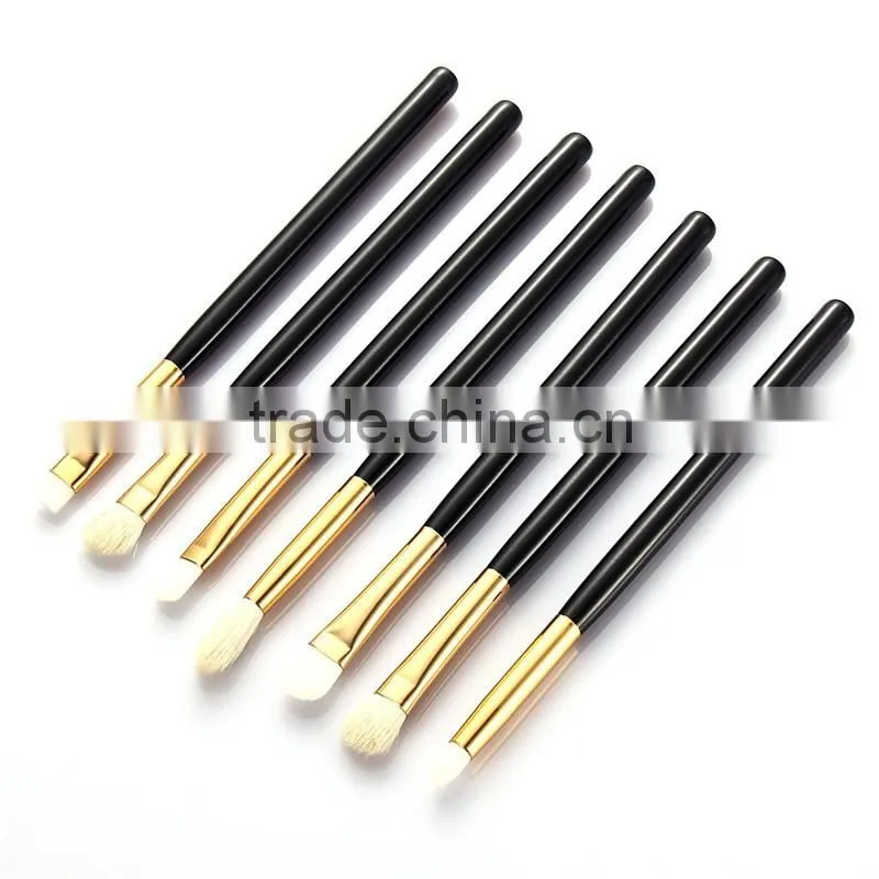 7pcs wood handle high light makeup brush for professional makeuo dresser