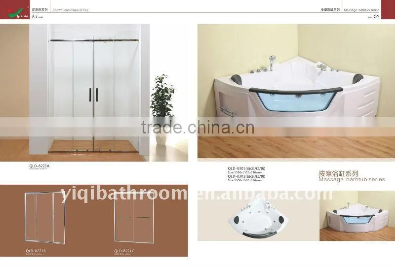 2011 corner plastic massage bathtub with water pump