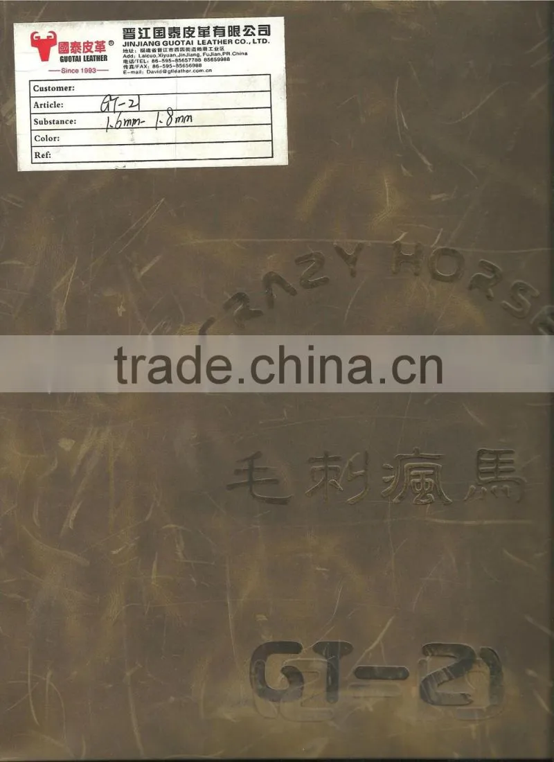 Genuine crazy horse leather for Ipad case leather