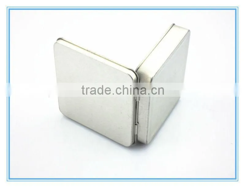Small hinged lid rectangular tin box for cd/dvd