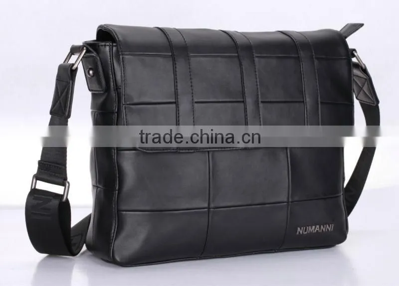 Custom PU leather messenger bags for men