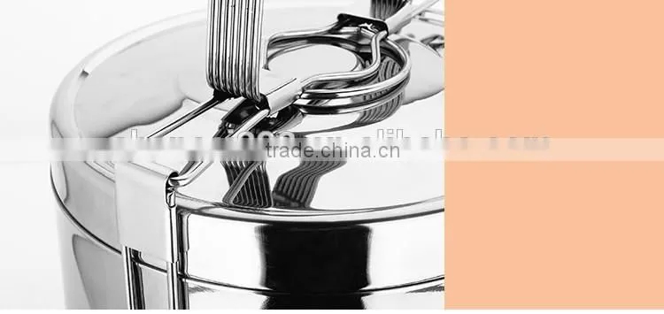 Portable Stainless Steel Hot four Layer Tiffin Lunch Box/ insulated food carrier/ hand pot