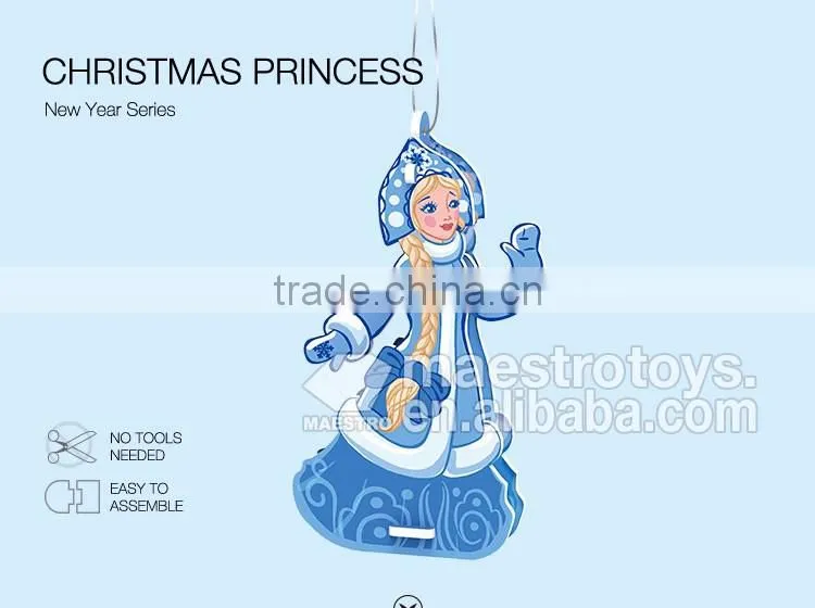 7PCS new year ornament 3d puzzle Christmas Princess