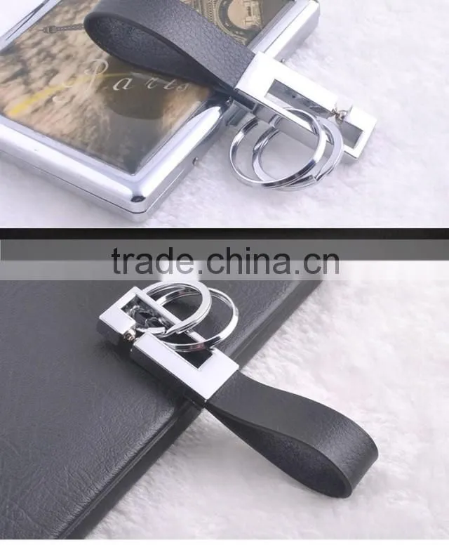 The new high-end men's waist buckle bead elastic buckle business gifts Keychain