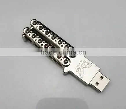 newest arrival metal butterfly usb flash drive
