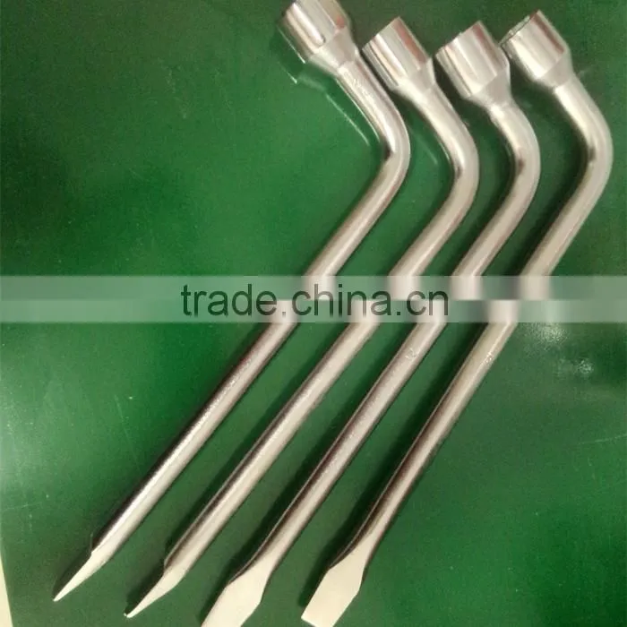 350mm Fully polished L shape hand socket spanner/wrench