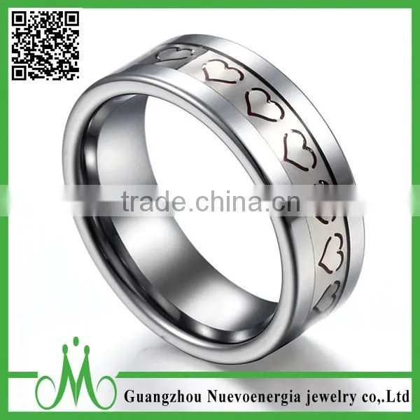 High quality fashion finger rings for men custom logo 2016 cool tungsten carbide ring for sale