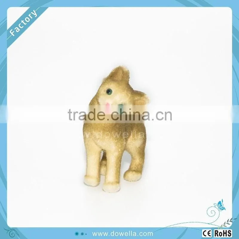 disney audit factory plastic flocked animals toy,flocking figurine for kids