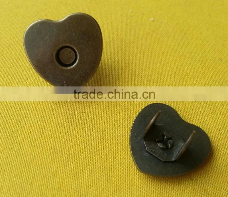 18mm Heart Shape Magnet Snap Button For Handbag -- SN1521