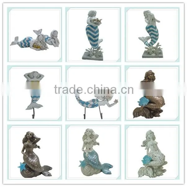 home decorative resin mermaid figurine