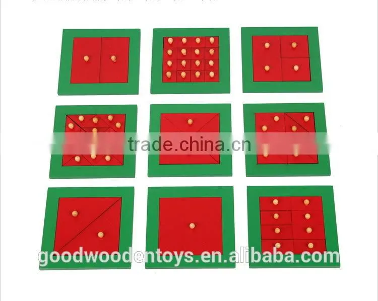 Montessori Materials in China Promotional Educational Toys Metal Squares